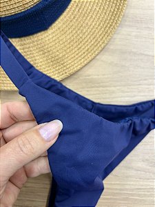 CALCINHA BIQUINI FITA FIO DUPLO NA COR AZUL MARINHO | REF 509B