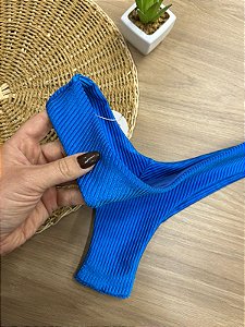 CALCINHA BIQUINI ASA DELTA FIO DUPLO NA COR AZUL BIC | REF. 307A