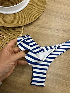 CALCINHA BIQUINI ASA DELTA FIO DUPLO LISTRADA | REF. 307EB