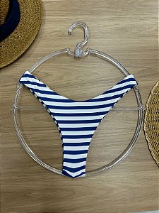 CALCINHA BIQUINI ASA DELTA FIO DUPLO LISTRADA | REF. 307EB