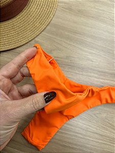 CALCINHA BIQUINI ASA DELTA FIO DUPLO NA COR LARANJA | REF. 307F