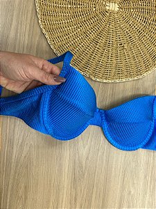 TOP BIQUINI RETRO SEM ACESSÓRIO NA COR AZUL BIC | REF415C