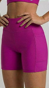 SHORTS COM BOLSO FITNES NA COR ROSA | REF5007R
