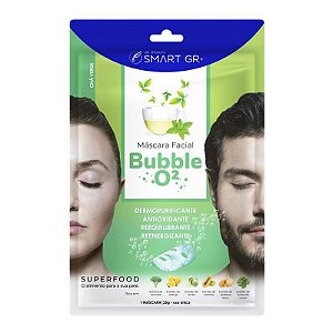 Máscara Facial Superfood Bubble O² Chá Verde 25g Smart GR