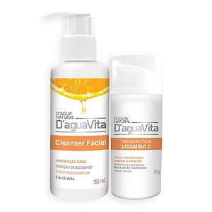 Kit Hidratante Facial Vitamina c + Cleanser D’agua Vita