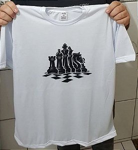 Camiseta O desenho da patente das peças do jogo de xadrez