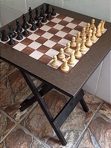 Jogo de Xadrez Peças profissionais 10cm e Tabuleiro de Madeira MDF casas  5cm [Sob Encomenda: Envio em 20 dias] - A lojinha de xadrez que virou mania  nacional!