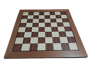 Tabuleiro de Xadrez Madeira Brava excelente acabamento 54x54cm casas 5.6cm  Espessura 13mm [Sob Encomenda: Envio em 40 dias]