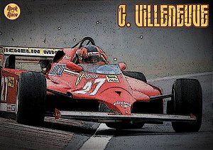 Pôster Gilles VILLENEUVE Ferrari