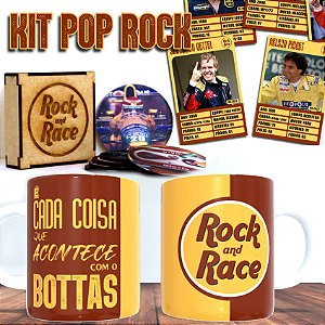 KIT POP ROCK - 01 JOGO PORTA COPOS + 01 CANECA + 10 CARDS COLECIONÁVEIS