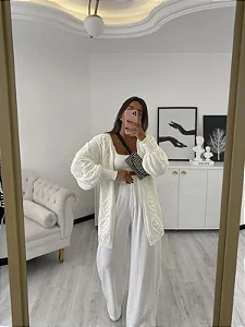 CASACO RELEVO BRANCO