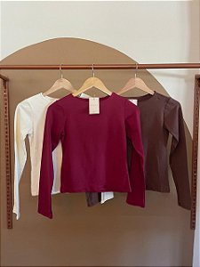 BLUSA GOLA CANOA EM POLIAMIDA (COM OPÇÕES DE CORES)