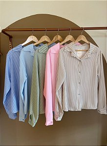 CAMISA LISTRADA (COM OPÇÕES DE CORES)