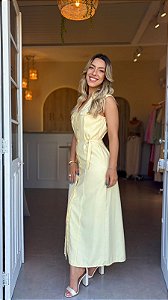 VESTIDO LINHO SANTORINI (COM OPÇÕES DE CORES)