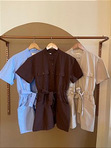 MACAQUINHO CARGO GRETHA COM MANGA (COM OPÇÕES DE CORES)