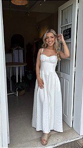 VESTIDO LONGO ANGELINA BUSTO DRAPEADO (COM OPÇÕES DE CORES)