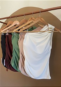 BLUSA OMBRO SÓ COM DETALHE (COM OPÇÕES DE CORES)