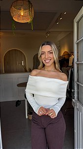 BLUSA OMBRO A OMBRO CANELADA (COM OPÇÕES DE CORES)