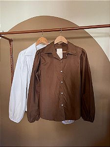 CAMISA TRICOLINE MANGAS BUFANTES ( COM OPÇÕES DE CORES)