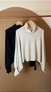 BLUSA MODAL AMPLA COM GOLA (COM OPÇÕES DE CORES)