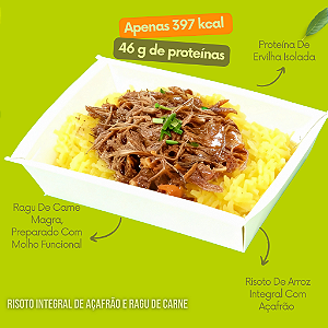 Combo - Risoto Integral de Açafrão e Ragu de Carne (10 UNIDADES)
