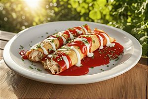Panqueca LowCarbo Frango Cremoso (278 Calorias, 48g de Proteínas, 300g)