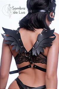 Arreio / harness de busto com asas 'Aurora' preto