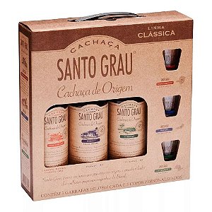 Kit Cachaça Santo Grau 3 X