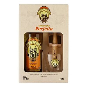 Kit Caipirinha Perfeita Cachaca Espirito De Minas + Copo E Socador