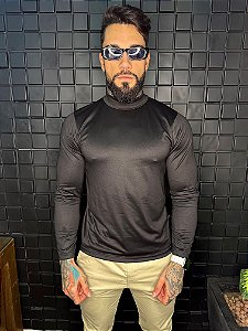 CAMISETA MANGA LONGA CACHARREL-PRETA-TÉRMICA