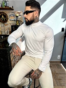 CAMISETA MANGA LONGA CACHARREL BRANCA-TÉRMICA