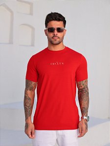 CAMISETA VERMELHA-EMBOSSING-SLIM-FB