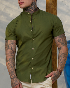 CAMISA VERDE MANGA CURTA-GOLA PADRE