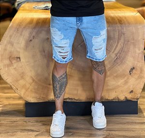 BERMUDA JEANS-CITY DENIM-DESTROYED