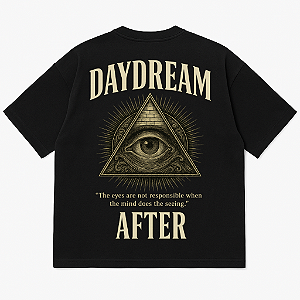 CAMISETA OVERSIZED AFTER DAYDREAM PRETA