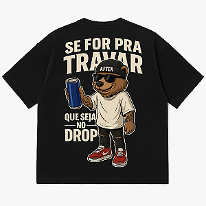 CAMISETA AFTER OVERSIZED URSO PRETA  PREMIUM
