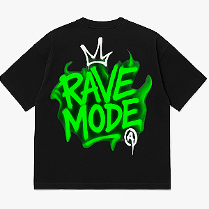 CAMISETA AFTER OVERSIZED PRETA RAVE MODE