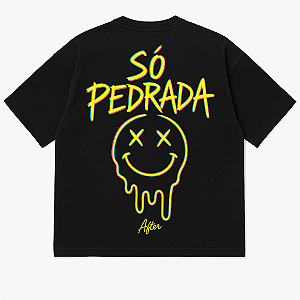CAMISETA OVERSIZED PRETA SÓ PEDRADA PREMIUM