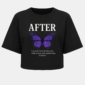 CROPPED OVERSIZED AFTER BUTTERFLY