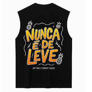 REGATA OVERSIZED PRETA NUNCA É DE LEVE