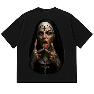 CAMISETA AFTER OVERSIZED PRETA FREIRA