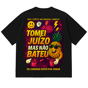CAMISETA OVERSIZED PRETA AFTER TOMEI JUIZO