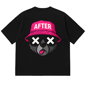 CAMISETA OVERSIZED PRETA BEAR AFTER