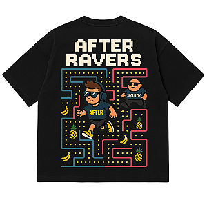 CAMISETA OVERSIZED PRETA PAC ABACAXI AFTER