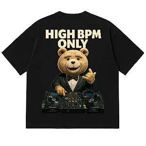 CAMISETA OVERSIZED PRETA TED  AFTER DJ