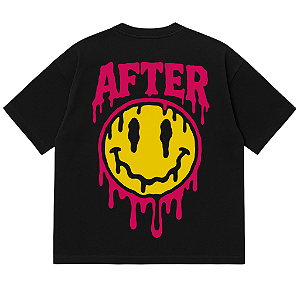 CAMISETA AFTER OVERSIZED PRETA SMILE PSI