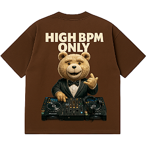 CAMISETA OVERSIZED MARROM AFTER HIGH BPM