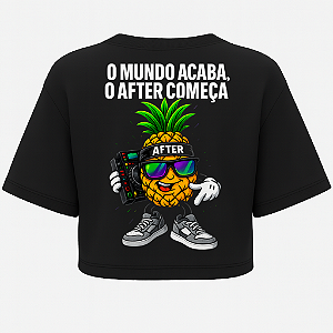 CROPPED OVERSIZED ABACAXI O MUNDO ACABA AFTER