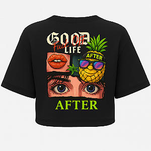 CROPPED OVERSIZED ABACAXI GOOD LIFE