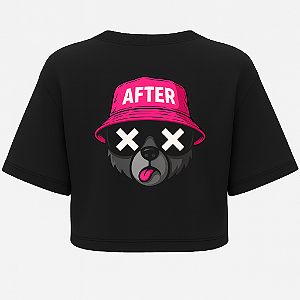 CROPPED OVERSIZED PRETO AFTER BEAR
